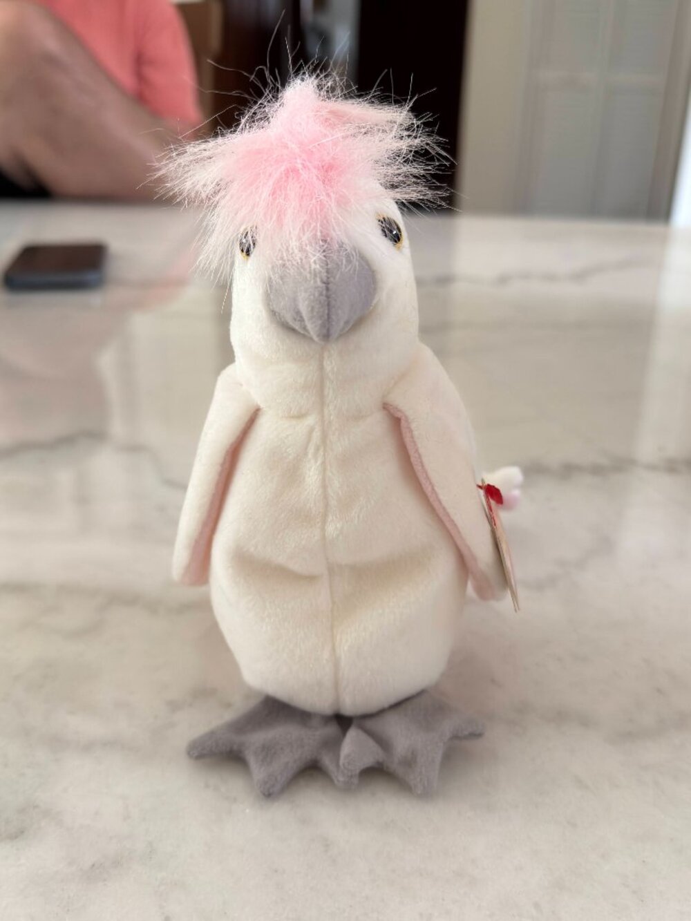 VINTAGE 90S TY BEANIE BABY KUKU COCKATOO BIRD PLUSH